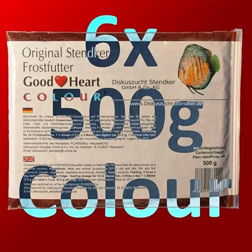Original Stendker Frostfutter 3kg Sparpaket 6X GoodHeart Colour - Diskus Futter Diskusfutter -Immer frisch: Direkt ab Werk-