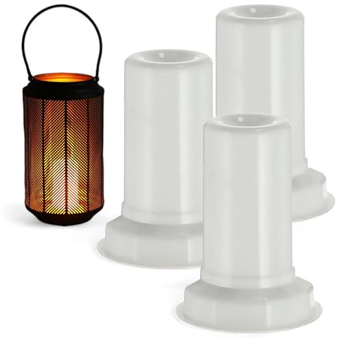 MIJOMA SMD LED-lågljus med timer – flimrande ljuseffekt plast, 9 x 7,5 cm, batteridriven, perfekt för lykta, värmeljus och ljusglas (3)