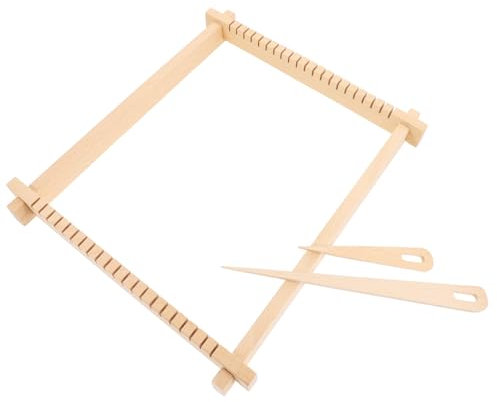 NUOBESTY Lustige Webmaschine für Erwachsene Webset Kognitives Spielzeug Vielseitiger Holzrahmen für Kunst
