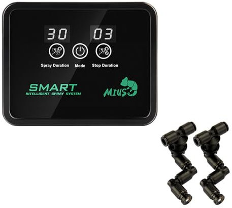Boyuan Beregnungsanlage Terrarium Intelligentes Luftbefeuchter Terrarium Mit Timer Und Sprühdüsen 360 ° Verstellbare, Sprühset Vernebler Terrarium Für Terrarien, Amphibien, Pflanzen