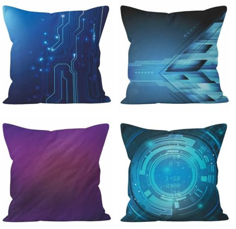 Nimvoya Lin Tapis de Souris Gamer Personnalisable Tapis Souris XXL 45x45cm, Art Géométrique Tapis de Souris Qui Fait Bouger La Souris Tapis Souris À Décorer 4Pcs