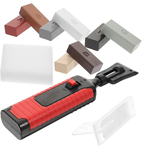 Generisch 1 Satz Bodenreparaturset Fliesen kleben Laminatboden reparaturset für fliesen Werkzeugkasten Vinyl-Reparaturset Patch Rissfüller Wannenreparaturset rissiger Fliesenspachtel Wachs