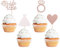Cupcake Topper Bride, 24 Pièces Bridal Cake Decoration, Topper Gateau Bride, Nuptiale Cupcake Topper, Gâteau Toppers Bridal, pour Douche Nuptiale, Bachelorette Party Decoration (D)
