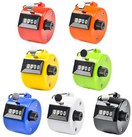 Xinsheinelry Handheld Tally Counters 4-Grad Number Count Clicker Counter Coaching Hand Mechanical Counter Clickers Counter