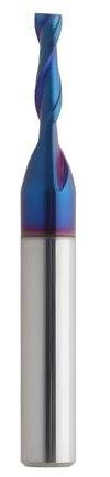 Create idea Broca de Fresado en Espiral de 1/8 con Corte Ascendente Y Vástago de 1/4 de Carburo Sólido con Revestimiento Nano Azul para Tallado