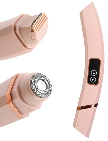 Elektrisk trimmer för kvinnor, vattentät dubbelhuvud bikini trimmer | USB-uppladdningsbar bärbar för känslig hud ben armhålor ansikte resa