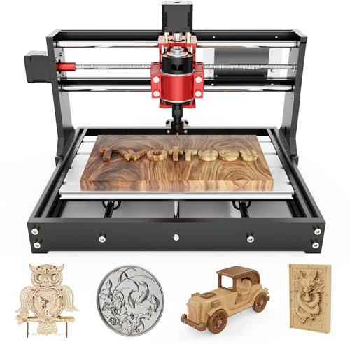 Twotrees TTC 3018 Pro CNC fresatrice aggiornata a 3 assi in metallo per legno/acrilico/MDF/nylon, 300 x 180 x 40 mm area di lavoro