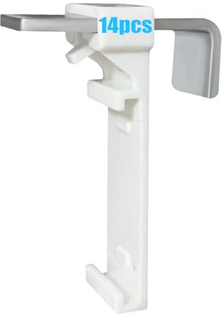 14 supporti di fissaggio per tenda a rullo, pezzi di ricambio per rullo, doppia tenda avvolgibile senza fori per morsetto e incollaggio, come accessorio di ricambio per il fissaggio alla finestra