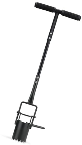 Ergonomic Garden Hole Digger with Pointed Tip for Stone Sowing Vegetable Patches and Professional Landscaping Garden Hole Shovel Tool