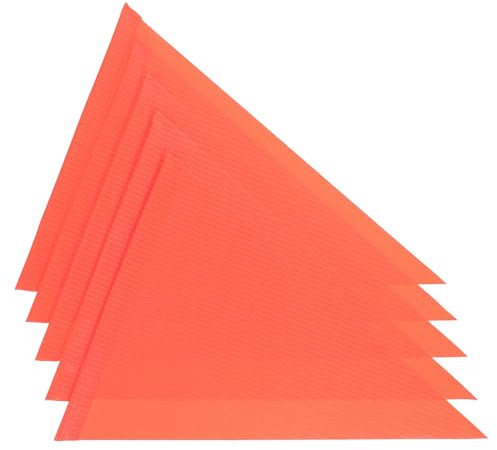 ibasenice 5pcs Bike Safety Flags PVC Reflective Triangle Pennant High Visibility Cycling Warning Flags for ’s Bicycles and Scooters Outdoor Safety Accessories