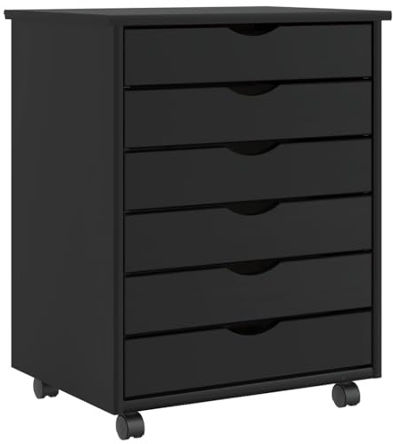 Generisch Rollschrank mit Schubladen Moss Schwarz Massivholz Kiefer,Möbel,Schränke,Aufbewahrungsschränke & Schließfächer-4015784