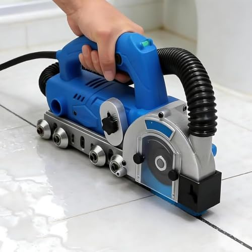 1200W Elektrisk Fogrengöring, 9000 RPM Självsugande Bärbar Kakelfogrengöring med Verktygssats, för rengöring av fog mellan kakelplattor, Golv DIY Omfogningsverktyg