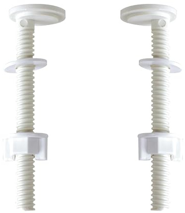 Wirquin 20719940 Vis de Fixation Blanches pour Abattant WC | Blanches, compatibles fermeture ralentie
