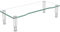 Computer Monitor Stand Riser with Height Adjustable ‎56cm x 24cm Multi Media Desktop Stand for PC Computer Monitor | Laptop and TV Clear Glass