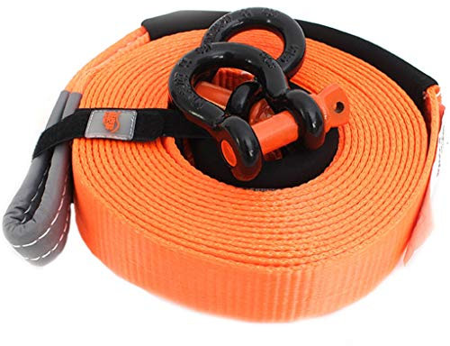 PKW PLUS Auto Tow Gürtel, 5m / 8t Tow Strap, mit 2 Sicherheitshaken, Heavy Duty Abschleppseil 4x4, for Automobile/Agrar Fahrzeug/SUV