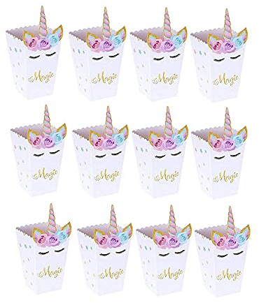 Popcorn-Boxen Popcorn Tüte Pappe Candy Container für Geburtstage, Filmabend, Karneval, Kino, Party (12er Pack) B