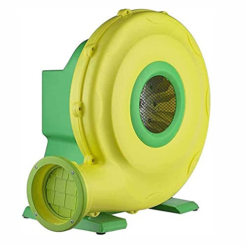 NWB Gonflable de Ventilateur d’Air de 950W,pour Château Gonflable et Arches Gonflable et Barbecue,Souffleur Electrique avec Chemise en Plastiques Techniques PP(Jaune + Vert)