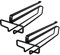 Greyoe Wine Glass Holder, 2 Pcs Wine Glass Rack Stemware Racks Under Shelf Glass Hanger Wine Glass Storage Glass Rack Hanging Without Drilling Easy to Instal Glass Holders for Bar Kitchen, Black