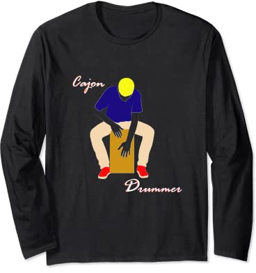 Cajon Drummer Spieler Geschenkidee Langarmshirt