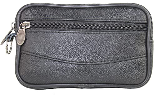 Hüfttasche Gürtelbörse Gürteltasche Bauchtasche Portemonnaie Geldbörse Echt Leder in Schwarz oder Braun