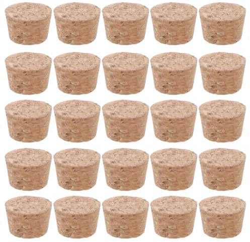 Zerodeko Flaschenkorken Kegelförmig Konisch Korken 30 Stück 1.38 X 0.98 X 0.79 Zoll Holzkorken Für Luftdichten Verschluss Für Weinbereitung Flaschenverschlüsse Für Bastelarbeiten Haushalt Gastronomie