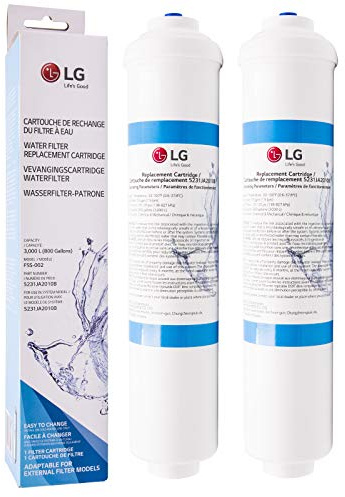 LG 5231JA2010B Lot de 2 cartouches de filtre à eau de rechange pour réfrigérateur
