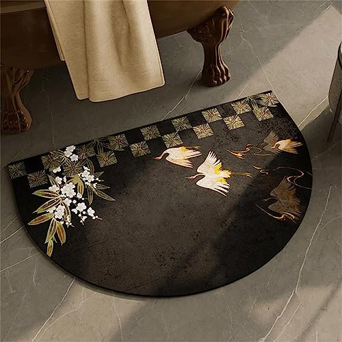 Badematte Rutschfester Badezimmerteppich Absorbierender Badteppich 100x160cm Duschmatte Schnelltrocknende Badematte Home, Badvorleger Rutschfest Waschbar, Bad Teppiche Badezimmermatte Schwarz