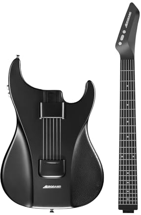 AeroBand Gitarrenlose Akustik-Elektro-Reisegitarre, tragbare stille Gitarre mit abnehmbarem Griffbrett, smarte Gitarre für Anfänger, Erwachsene, Teenager, Geschenk