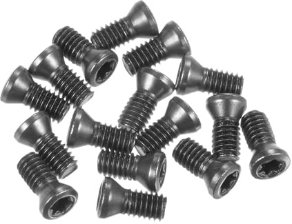 sourcing map 15 viti Torx M4 x 9 mm a testa piatta rotonda di grado 12,9 con cacciavite Torx T15 per sostituire inserti in carburo frese, utensili per tornio CNC, nero