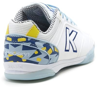 KELME Chaussures de football en salle de précision, blanc, 43 EU