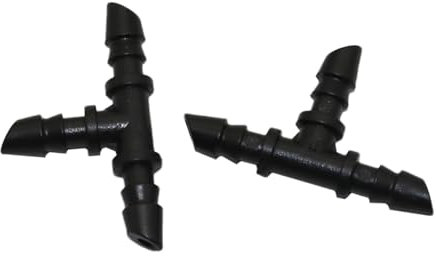 100Pcs 3-vie Connettore Spinato Giardino 3mm Connettore a T Agricoltura Irrigazione a goccia Tubo Splitter Tubo Comune