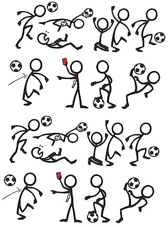 WOONEKY Fußball Wandtattoo 2 Stück Selbstklebende 3d Wandaufkleber Dekor Für Kinderzimmer Wohnzimmer