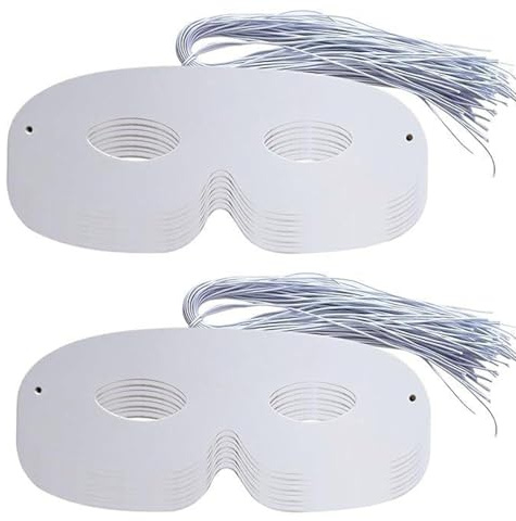 XZSKD 40pcs White mask, masks to decorate, half mask, half face mask,Die Cut Paper Masks Blank Mask White Paintable Eye Mask DIY Graffiti Half Face Masks for Party Supplies Halloween Masks Masquerade