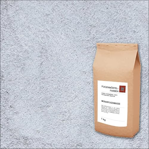 MOSAIK-Fugenmasse | SILBERGRAU | 1kg | Optimiert für 1mm-4mm schmale Fugen im Innen- und Außenbereich auf Wand- und Bodenflächen | Frostfest