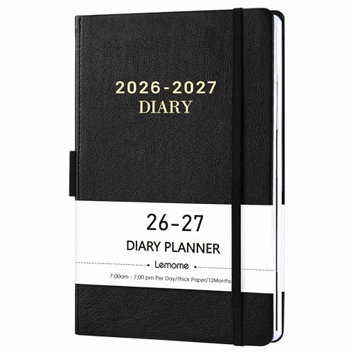 Daily Planner 2026-2027 - Diary 2026-2027, Appointment Book with Tabs, Pen Loop, Bookmarks, Inner Pocket, July 2026 to June 2027, 5.75 x 8.25