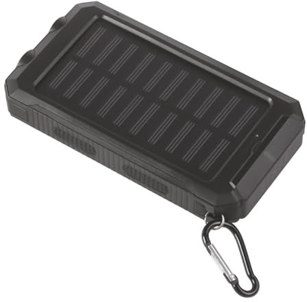 Batterie Externe Solaire 20 000 MAh, Chargeur Solaire Étanche avec Lampe Torche Et Boussole, Chargeur Portable avec Deux Ports USB pour Une Charge Rapide en Extérieur, pour Smartphones, Tablettes