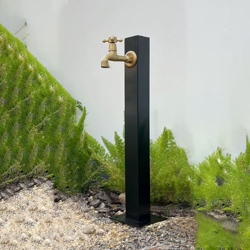 Réservoir d'eau, Colonne d'eau de Jardin Verticale autoportante avec Robinet, Robinet extérieur en Acier Inoxydable, rallonge de Robinet d'arrosage extérieur antigel