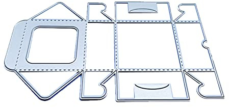 Hohle, quadratische Bonbons-Geschenkbox, Metall-Stanzschablone, faltbar, für Etui, Prägung, Scrapbooking, Schablone, Box