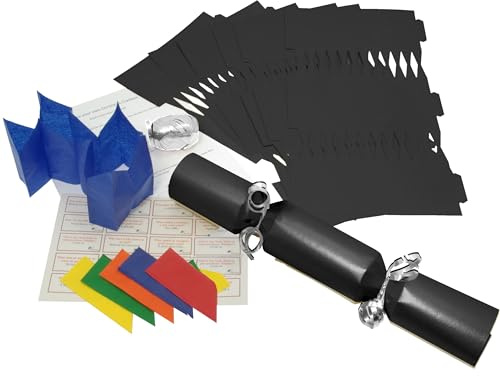 Brimtoy Knallbonbons zum Selbermachen, groß, 35 cm, Schwarz, 10 Stück