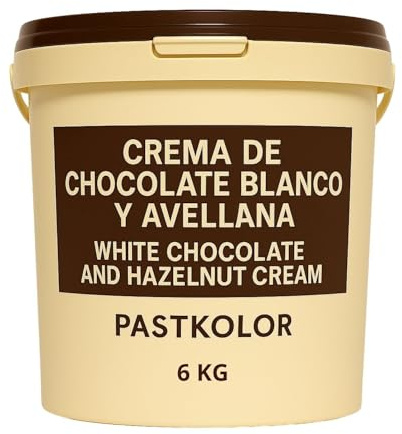 CREMA DE CHOCOLATE BLANCO Y AVELLANA PASTKOLOR - 6 KG