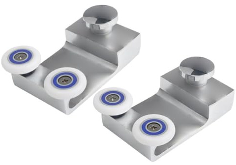 URPIZY Lot de 2 roulettes pour cabine de douche en alliage de zinc avec roulements de précision élargis, roues en nylon imperméables et silencieuses, compatibles avec différentes portes coulissantes