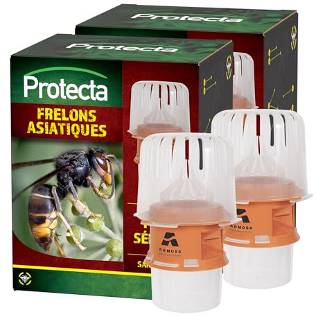 Protecta® Piège à Frelons Asiatique Sélectif - Capture Uniquement Les Frelons Asiatiques – Piège Réutilisable sans Insecticide- Usage Extérieur Jardin & Terrasse (1)