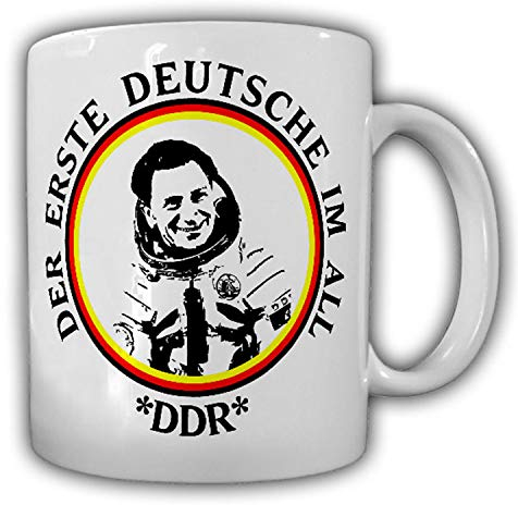 Tasse Sigmund Jähn Kosmonaut DDR NVA Erster Deutscher im All Weltraum #23292