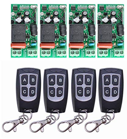 Radiocomando telecomando interruttore della luce 10A relè uscita radio 220V 1 canale ricevitore modulo + 50 m on/off luce motore senza fili con trasmettitore
