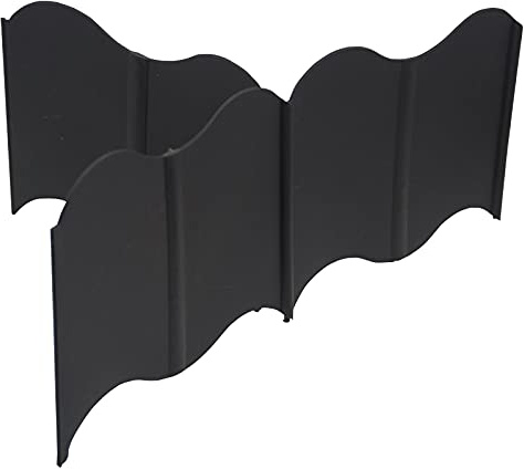 Orgrimmar Garden Edging Kit 40PCS Pound-in Interlocking Black(20”x5.3”)