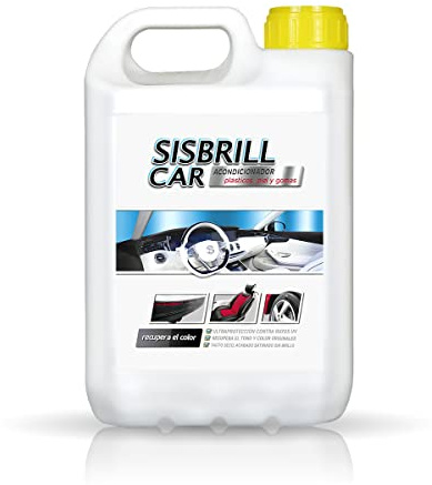 Sisbrill Car Cockpitpflege. Multi-Top-Produkt für Armaturenbrett, Kunststoffe und Leder - Es hinterlässt eine glatte und satinierte Oberfläche- Dry Touch - 5 Liter