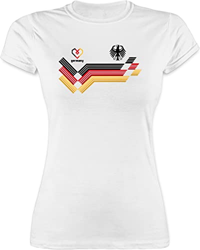 Shirtracer - Shirt Damen - Fußball EM WM - Deutschland Germany Adler Schwarz Rot Gold