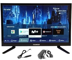 TEBER. Smart TV da 21,5 pollici - 12v/24v/230v - Android 11 - Full HD. Ottima risoluzione 1920x1080. DVB-S2/C/T2/T. Per camper, cucine, camere da letto, camper, barche, camion (22).