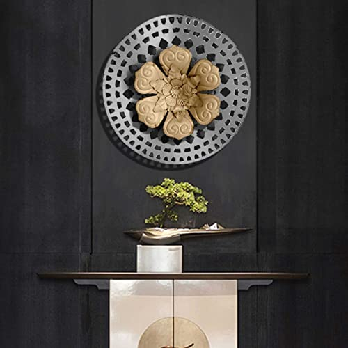 KLZUOPT Exquisite Wandskulptur, Kunst-Dekor, Metall-Blumen-Wand-Kunst-Dekor, Moderne Blumenskulptur, Leichter Luxus, für Innen, Schlafzimmer, Wohnzimmer, Büro, Garten, Terrasse