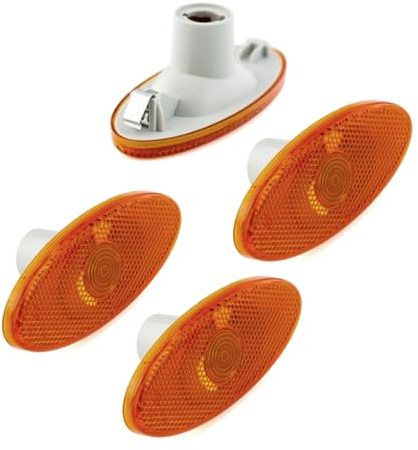 LST Blinkerleuchte Seitenmarkierungsleuchte (4er Set) Blinker Begrenzungsleuchte Kotflügel Strahler orange kompatibel mit Nissan Interstar NV400 X62 Opel Movano B Vauxhall Renault Master III